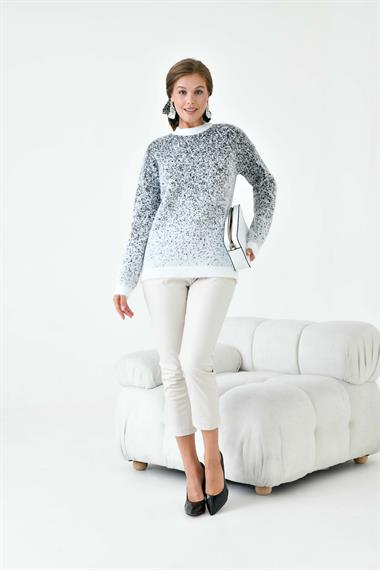 FTZ Women Kadın Geçişli Kazak  Ekru 20942