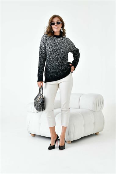 FTZ Women Kadın Geçişli Kazak  Siyah 20942