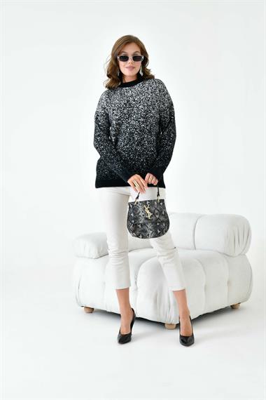 FTZ Women Kadın Geçişli Kazak  Siyah 20942