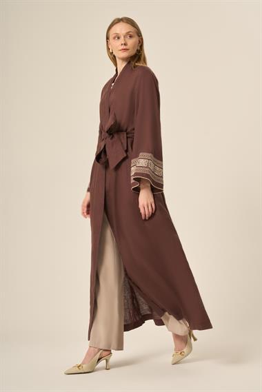 FTZ Women Kadın Ham Keten Kap  Kahve 31110