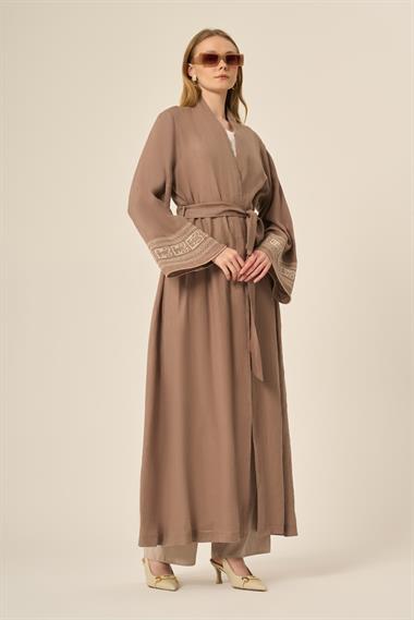 FTZ Women Kadın Ham Keten Kap  Vizon 31110