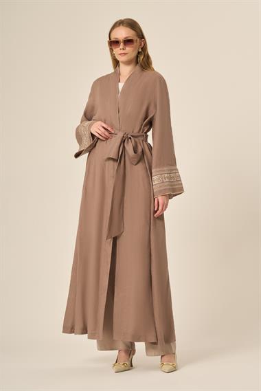 FTZ Women Kadın Ham Keten Kap  Vizon 31110