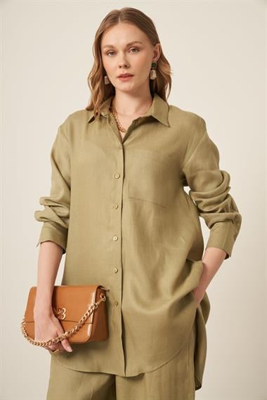 FTZ Women Kadın Ham Keten Takım  Çağla 31111