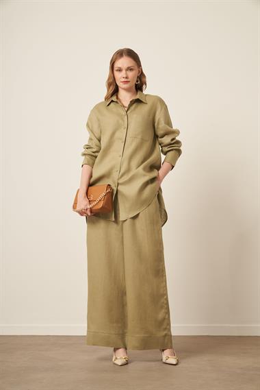 FTZ Women Kadın Ham Keten Takım  Çağla 31111