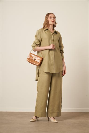 FTZ Women Kadın Ham Keten Takım  Çağla 31111