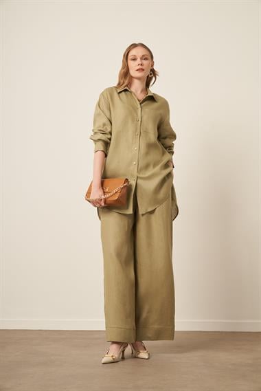 FTZ Women Kadın Ham Keten Takım  Çağla 31111