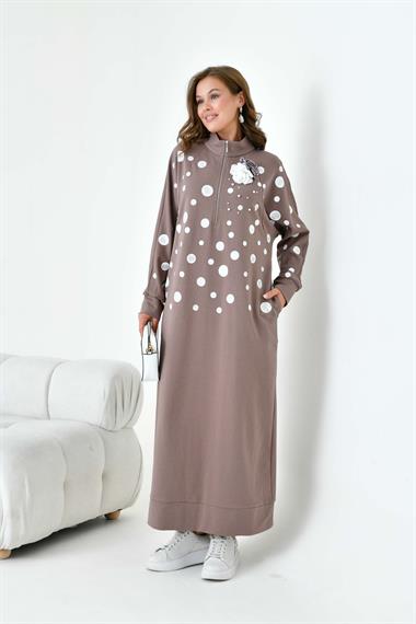 FTZ Women Kadın İki İp Elbise  Kahve 30902