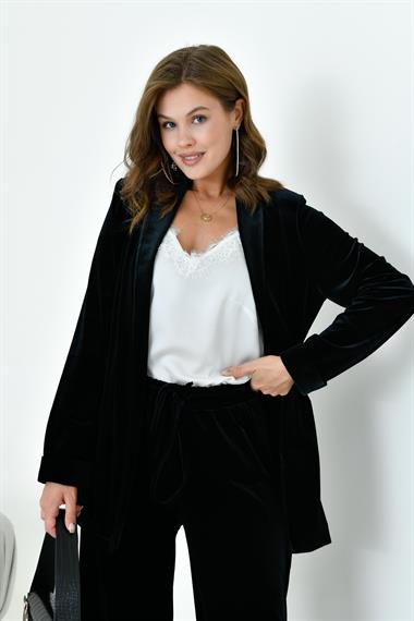 FTZ Women Kadın  Kadife Takım  Siyah 30920