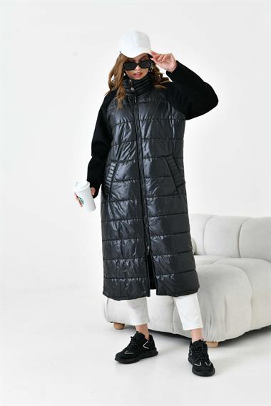 FTZ Women Kadın Kapitone Kaşe Kaban  Siyah 30940