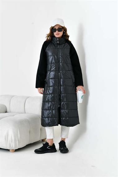 FTZ Women Kadın Kapitone Kaşe Kaban  Siyah 30940