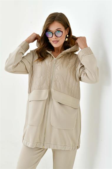 FTZ Women Kadın Kapitone Takım  Beige 30941