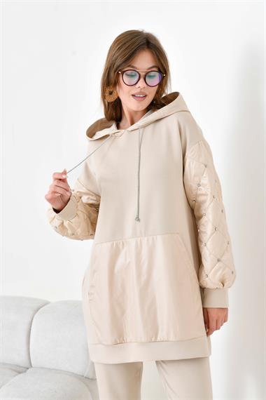 FTZ Women Kadın Kapitone Takım  Beige 30942