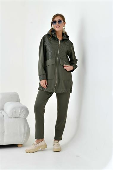 FTZ Women Kadın Kapitone Takım  Haki 30941