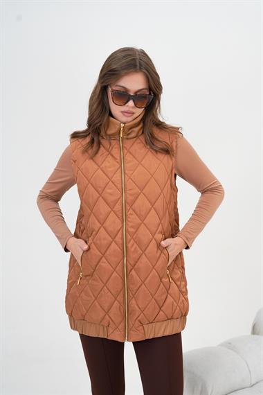 FTZ Women Kadın Kapitone Yelek  Tarçın 30965