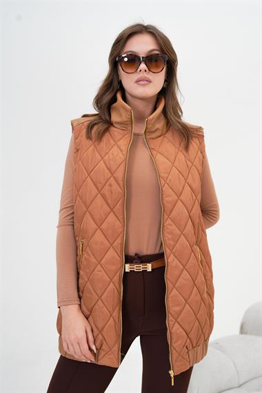 FTZ Women Kadın Kapitone Yelek  Tarçın 30965