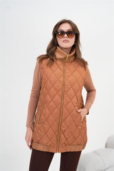 FTZ Women Kadın Kapitone Yelek  Tarçın 30965