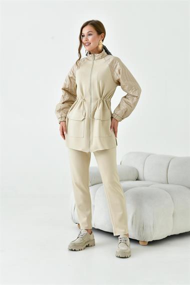 FTZ Women Kadın Kapitoneli Takım  Beige 30946
