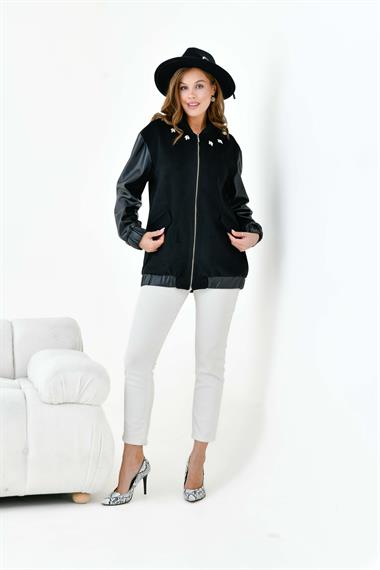 FTZ Women Kadın Kaşe Kaban  Siyah 30935