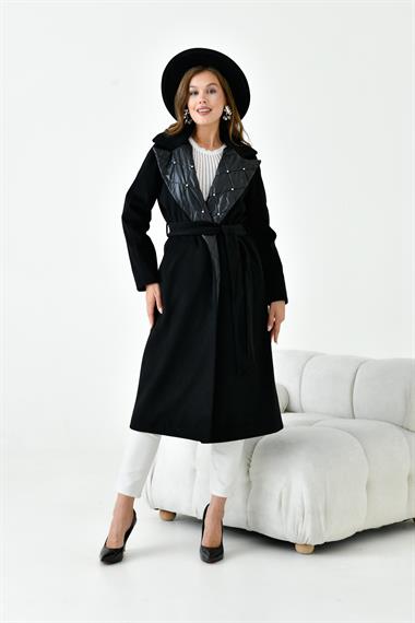 FTZ Women Kadın Kaşe Kaban  Siyah 30976