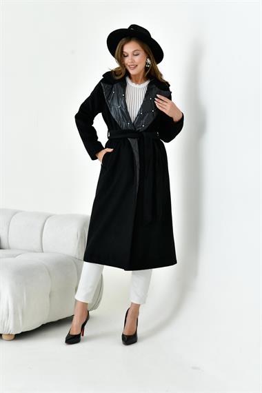 FTZ Women Kadın Kaşe Kaban  Siyah 30976