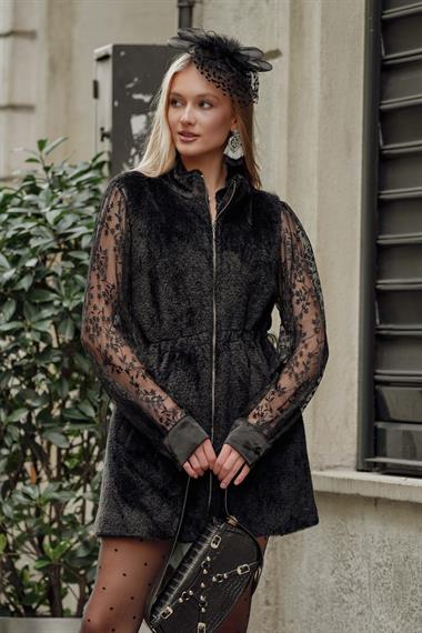 FTZ Women Kadın Kaşe Yelek  Siyah 30956