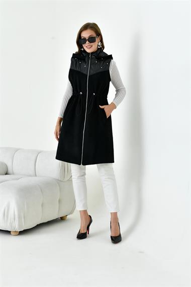 FTZ Women Kadın Kaşe Yelek  Siyah 30975