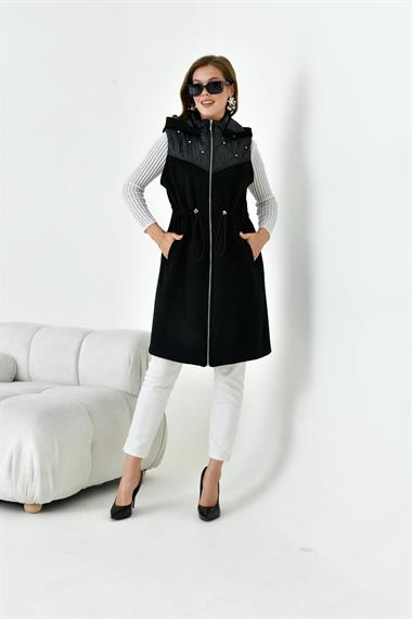 FTZ Women Kadın Kaşe Yelek  Siyah 30975