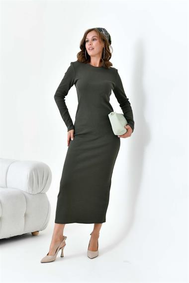 FTZ Women Kadın Kaşkorse Elbise  Haki 30901