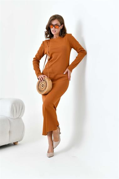 FTZ Women Kadın Kaşkorse Elbise  Kiremit 30901