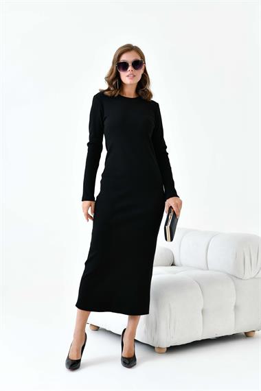 FTZ Women Kadın Kaşkorse Elbise  Siyah 30901