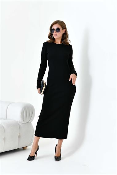 FTZ Women Kadın Kaşkorse Elbise  Siyah 30901