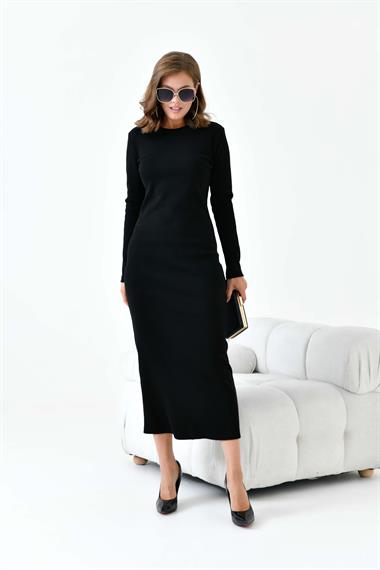 FTZ Women Kadın Kaşkorse Elbise  Siyah 30901