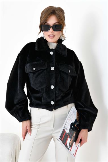 FTZ Women Kadın Kaşmir Mont  Siyah 30984