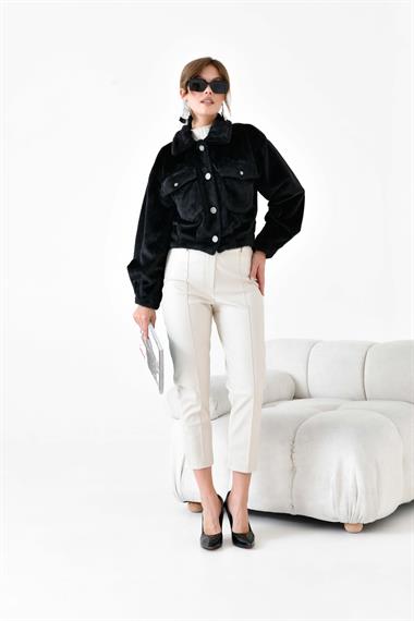 FTZ Women Kadın Kaşmir Mont  Siyah 30984