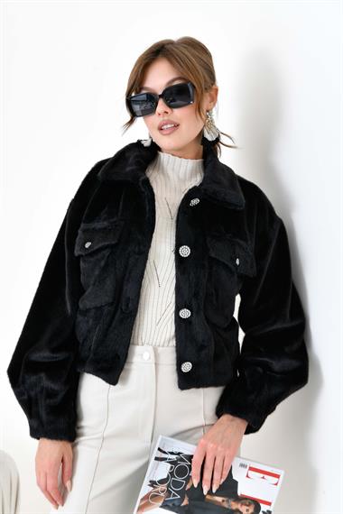 FTZ Women Kadın Kaşmir Mont  Siyah 30984