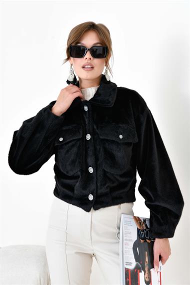 FTZ Women Kadın Kaşmir Mont  Siyah 30984