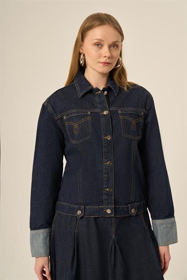 FTZ Women Kadın Kot Etekli Takım  Mavi 31127