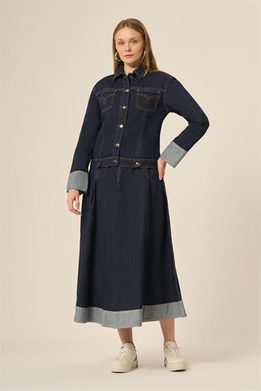 FTZ Women Kadın Kot Etekli Takım  Mavi 31127