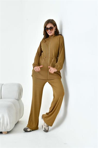 FTZ Women Kadın Örme Takım  Camel 30992