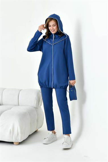 FTZ Women Kadın Taş Detay Takım  İndigo 30904