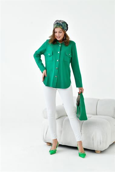 FTZ Women Kadın Polo Yaka Triko  Benetton 20786