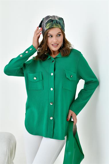 FTZ Women Kadın Polo Yaka Triko  Benetton 20786