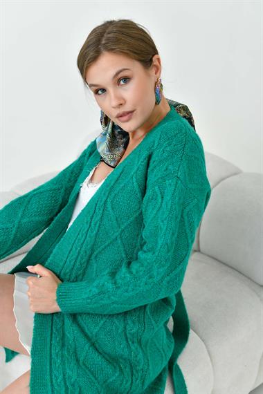 FTZ Women Kadın Saç Örgülü Hırka  Benetton 20728