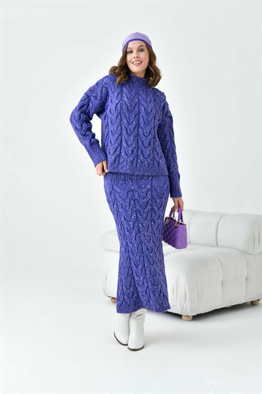 FTZ Women Kadın Sim Detaylı İkili Takım  Mor 20731