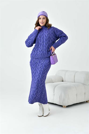 FTZ Women Kadın Sim Detaylı İkili Takım  Mor 20731