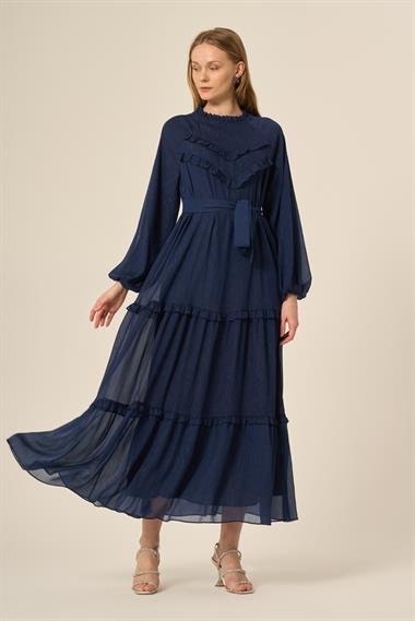 FTZ Women Kadın Simli Elbise  Lacivert 31144