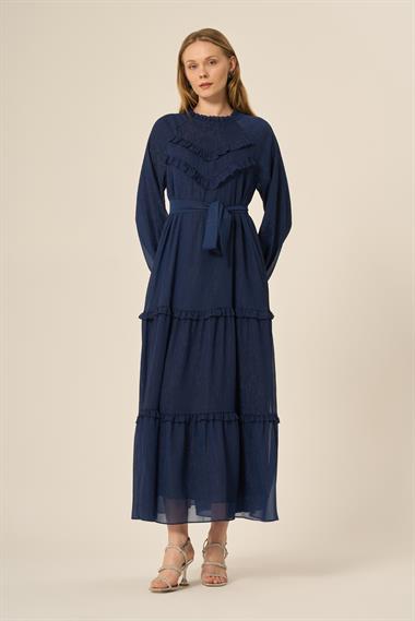 FTZ Women Kadın Simli Elbise  Lacivert 31144