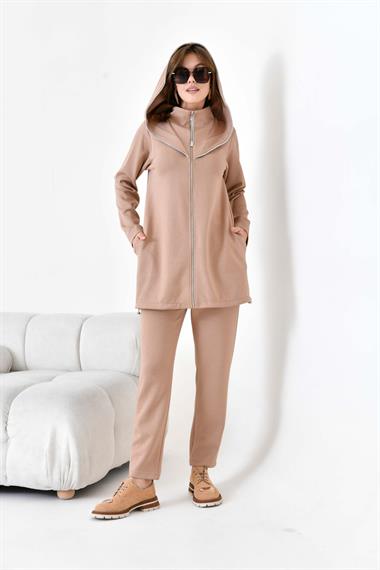 FTZ Women Kadın Taş Detay Takım  Pudra 30904