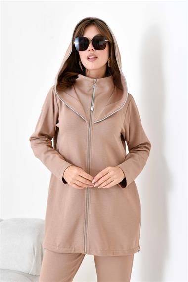 FTZ Women Kadın Taş Detay Takım  Pudra 30904