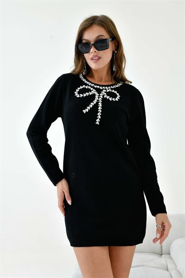 FTZ Women Kadın Taş Detaylı Tunik  Siyah 20894